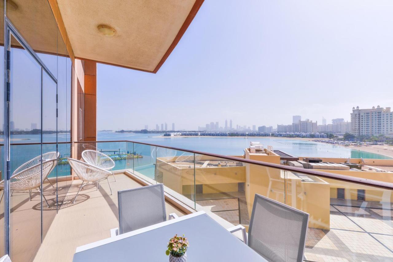 迪拜Tiara - Luxury Palm Jumeirah - Private Beach And Pool!公寓 外观 照片